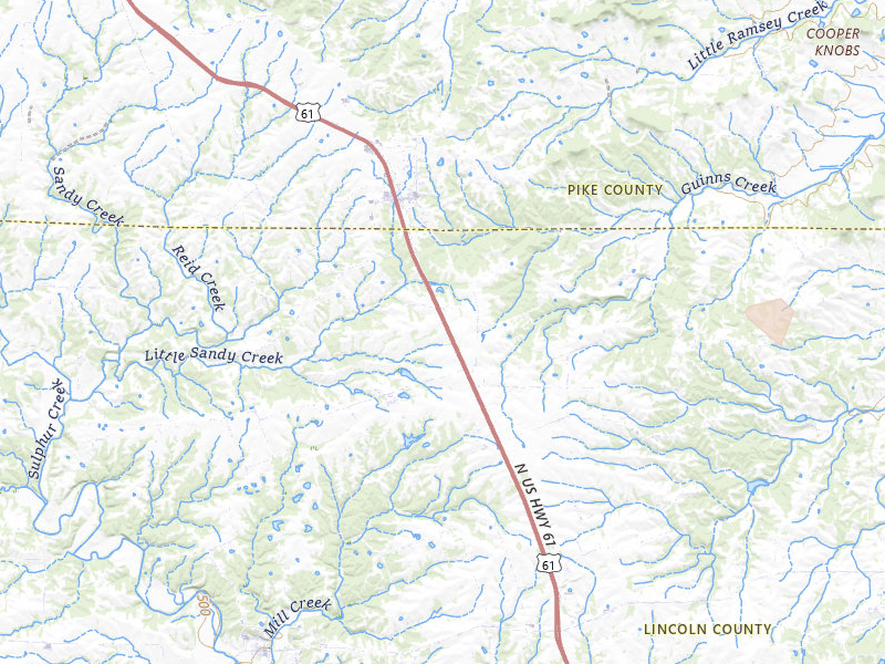 Radar-estimated hail-size map of the storm over Eolia, MO on Mar 15, 2026