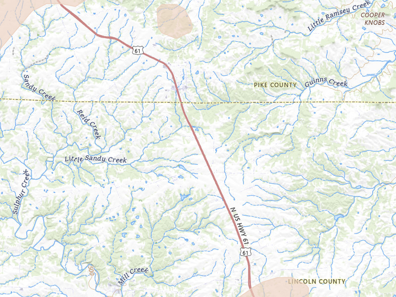 Radar-estimated hail-size map of the storm over Eolia, MO on Apr 27, 2026
