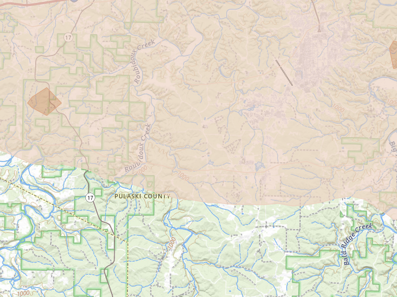 Radar-estimated hail-size map of the storm over Fort Leonard Wood, MO on Apr 26, 2026