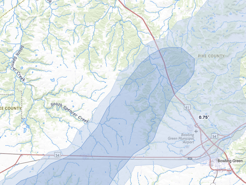 NEXRAD radar-signature map of the hail storm over Frankford, MO on Apr 26, 2026