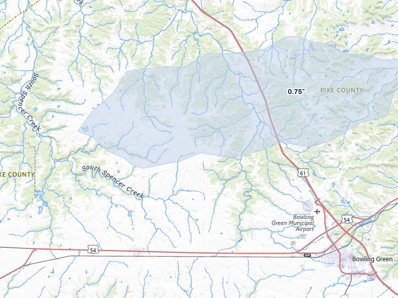 NEXRAD radar-signature map of the hail storm over Frankford, MO on May 16, 2026