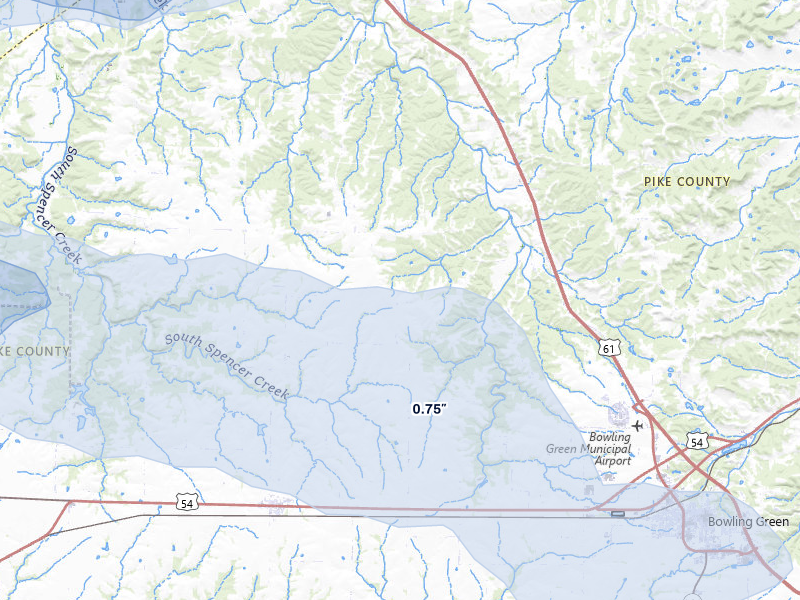 NEXRAD radar-signature map of the hail storm over Frankford, MO on May 31, 2026