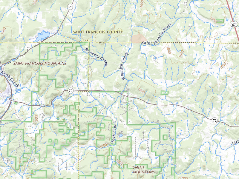 Radar-estimated hail-size map of the storm over Fredericktown, MO on Jul 31, 2026