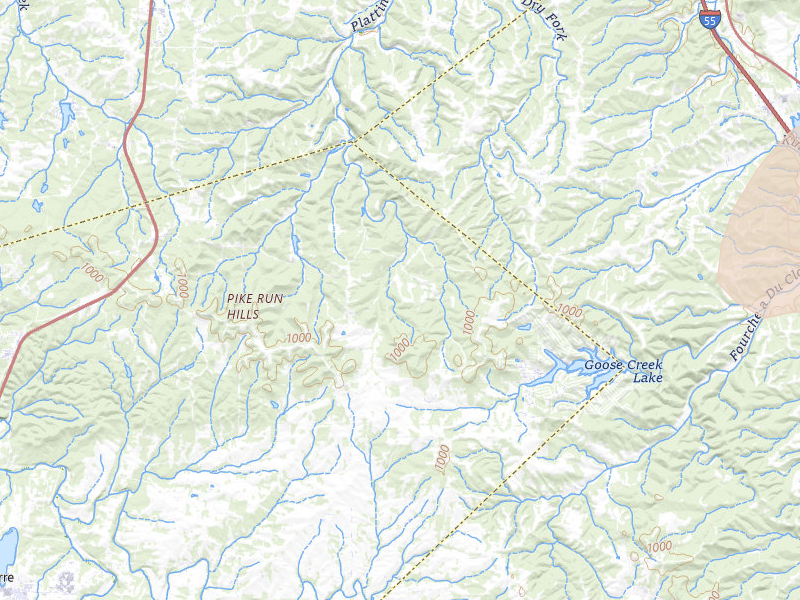 Radar-estimated hail-size map of the storm over French Village, MO on May 31, 2026