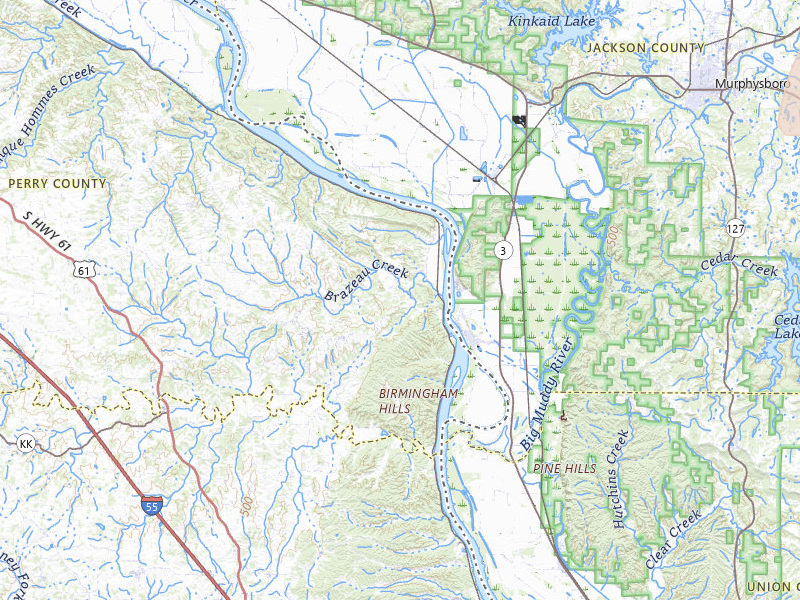 Radar-estimated hail-size map of the storm over Frohna, MO on Jul 8, 2026