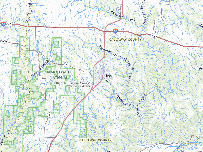 Radar-estimated hail-size map of the storm over Fulton, MO on Apr 26, 2026