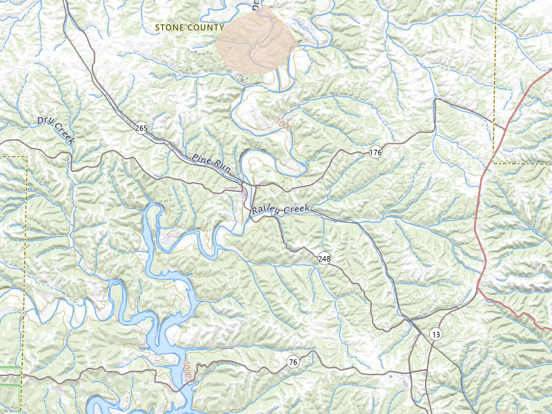 Radar-estimated hail-size map of the storm over Galena, MO on Apr 27, 2026