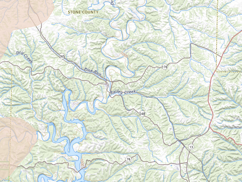 Radar-estimated hail-size map of the storm over Galena, MO on Apr 28, 2026