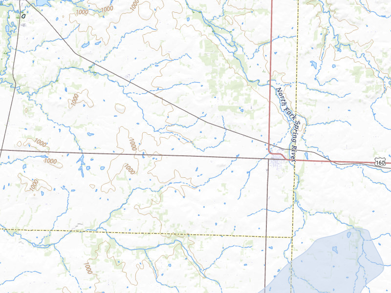NEXRAD radar-signature map of the hail storm over Golden City, MO on Mar 6, 2026