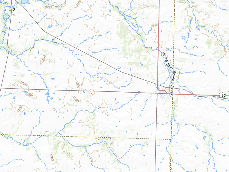 Radar-estimated hail-size map of the storm over Golden City, MO on Apr 28, 2026