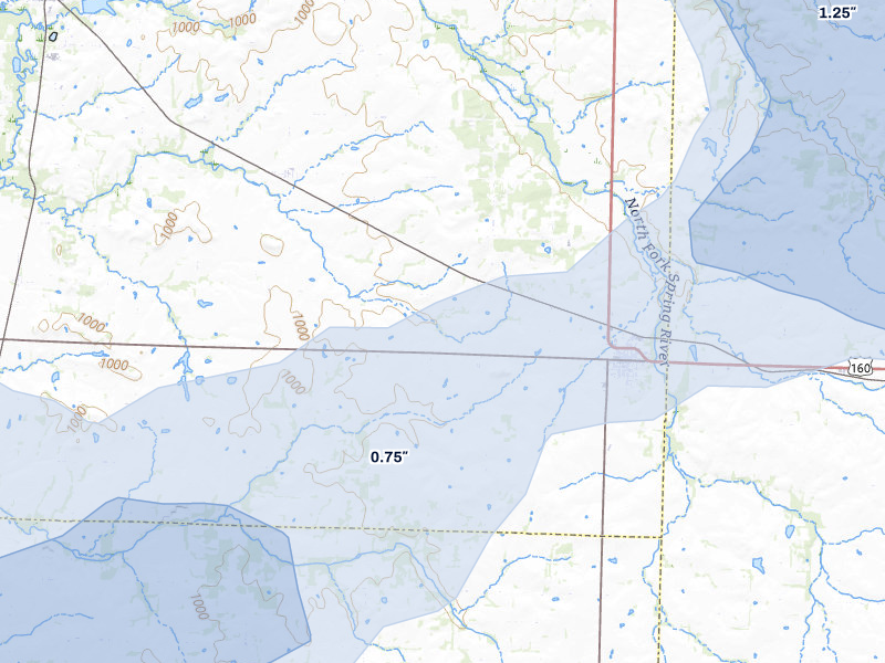 NEXRAD radar-signature map of the hail storm over Golden City, MO on May 30, 2026