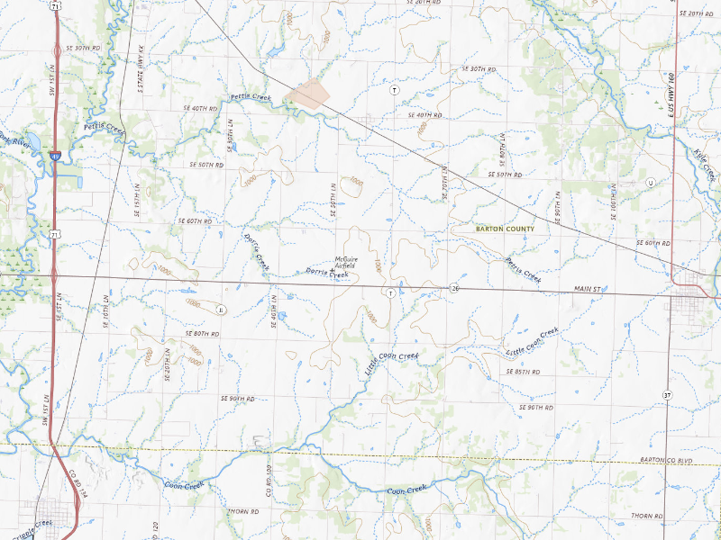 Radar-estimated hail-size map of the storm over Golden City, MO