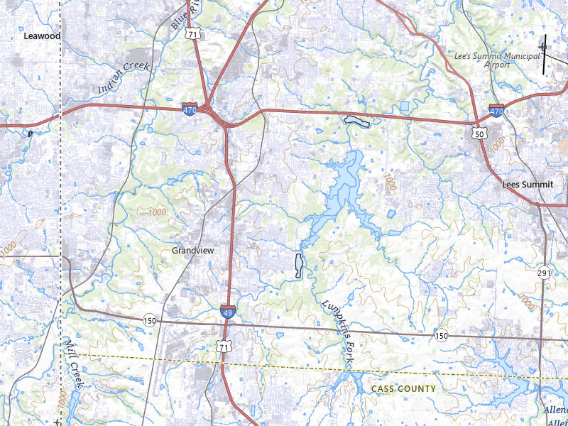Radar-estimated hail-size map of the storm over Grandview, MO on May 31, 2026