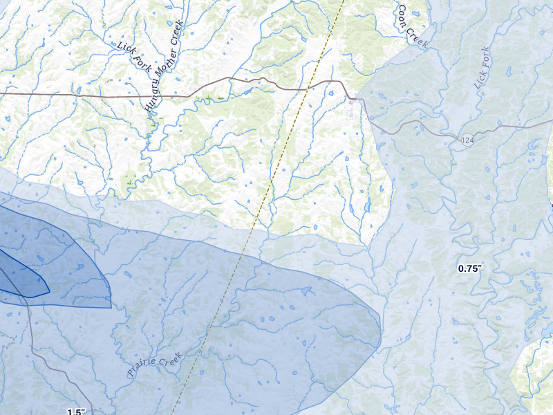 NEXRAD radar-signature map of the hail storm over Harrisburg, MO on May 31, 2026