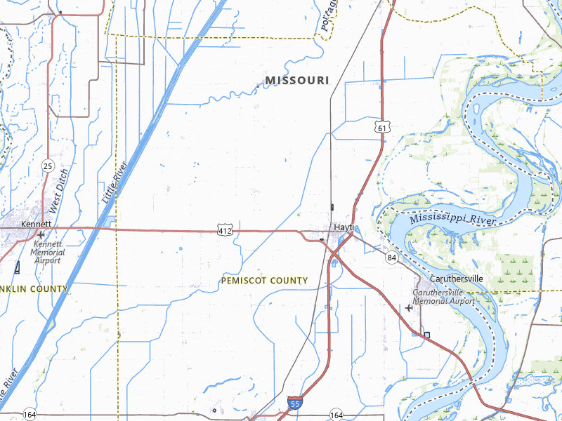 NEXRAD radar-signature map of the hail storm over Hayti, MO on Apr 28, 2026