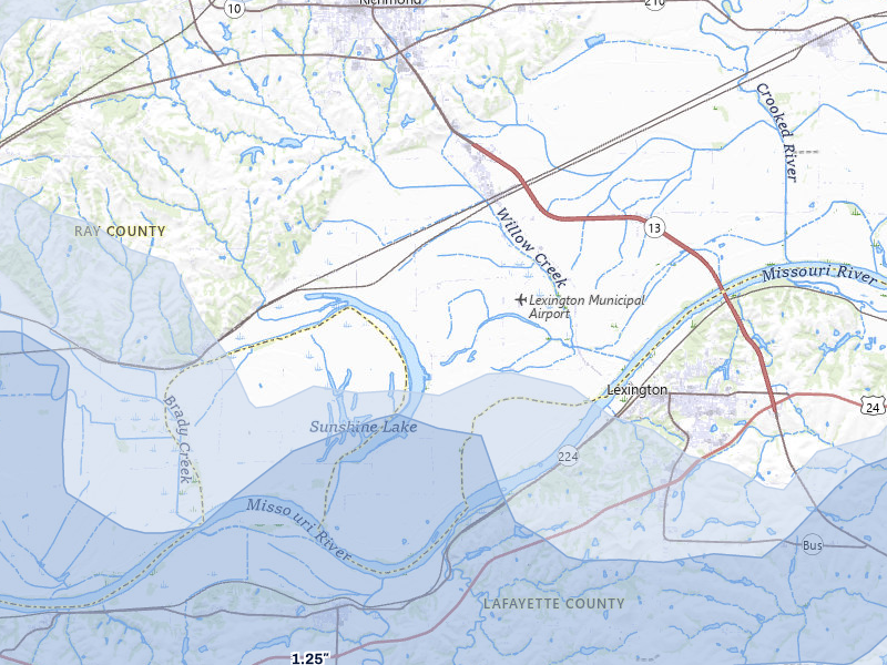 NEXRAD radar-signature map of the hail storm over Henrietta, MO on May 31, 2026