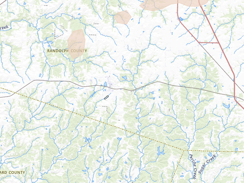 Radar-estimated hail-size map of the storm over Higbee, MO on Apr 13, 2026