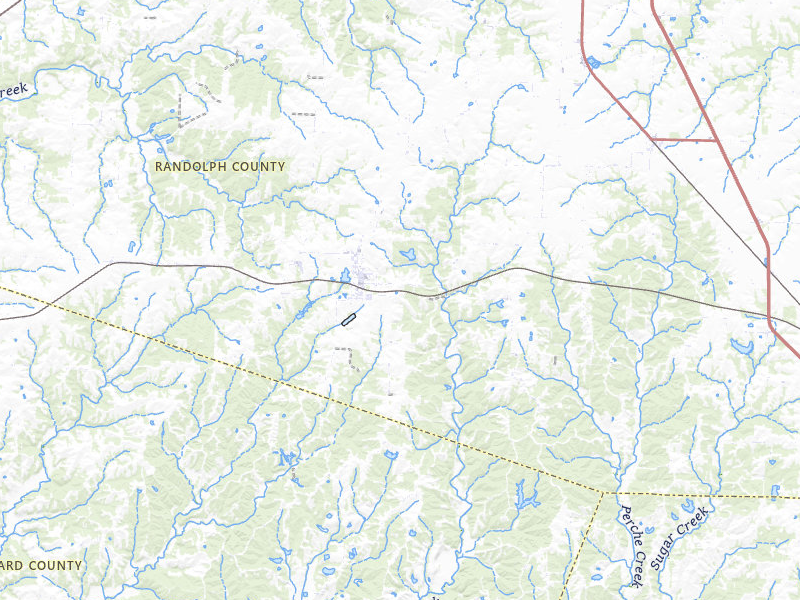 NEXRAD radar-signature map of the hail storm over Higbee, MO on Jul 10, 2026