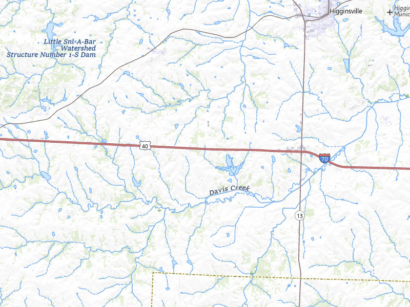 Radar-estimated hail-size map of the storm over Higginsville, MO on May 31, 2026