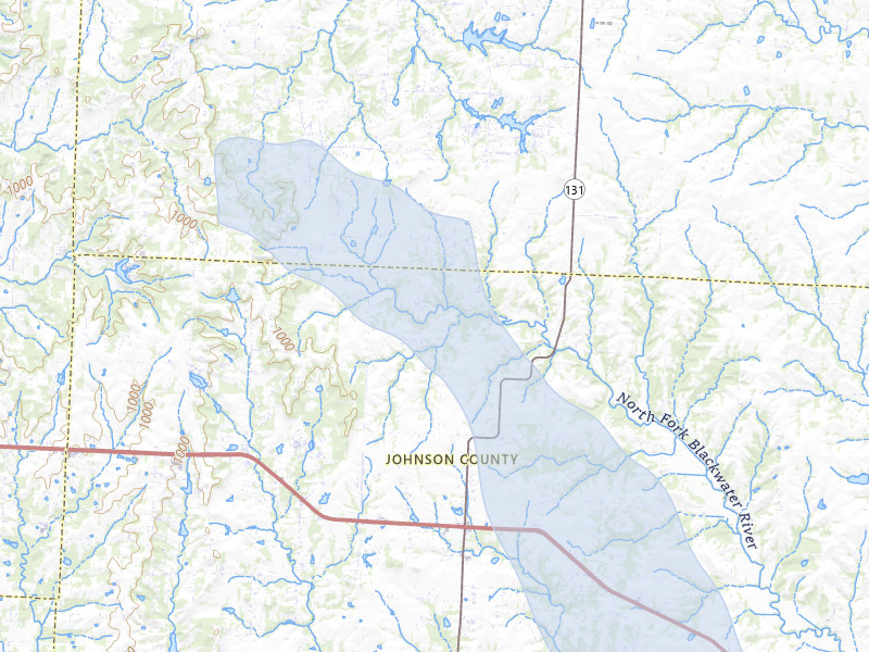 NEXRAD radar-signature map of the hail storm over Holden, MO on Mar 6, 2026