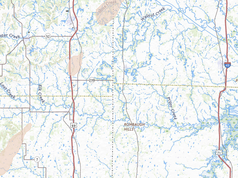 Radar-estimated hail-size map of the storm over Hume, MO on Mar 6, 2026