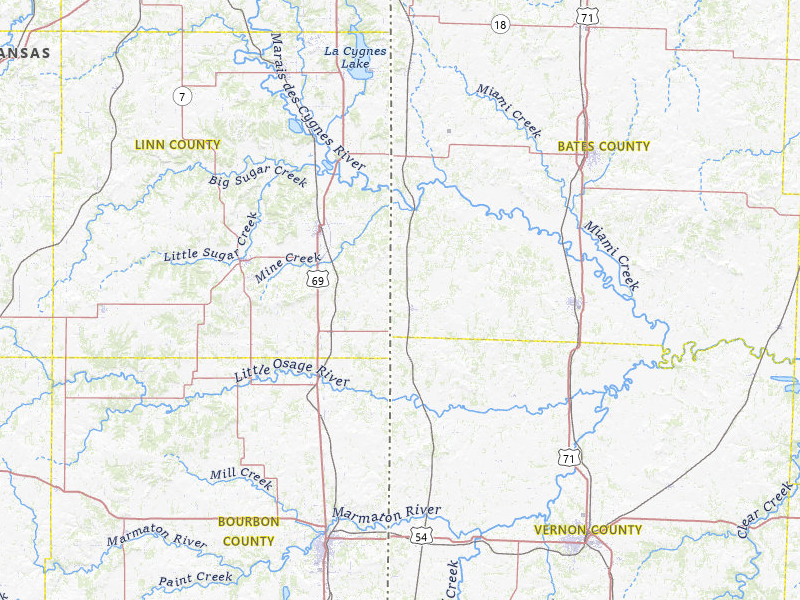 NEXRAD radar-signature map of the hail over Hume, MO