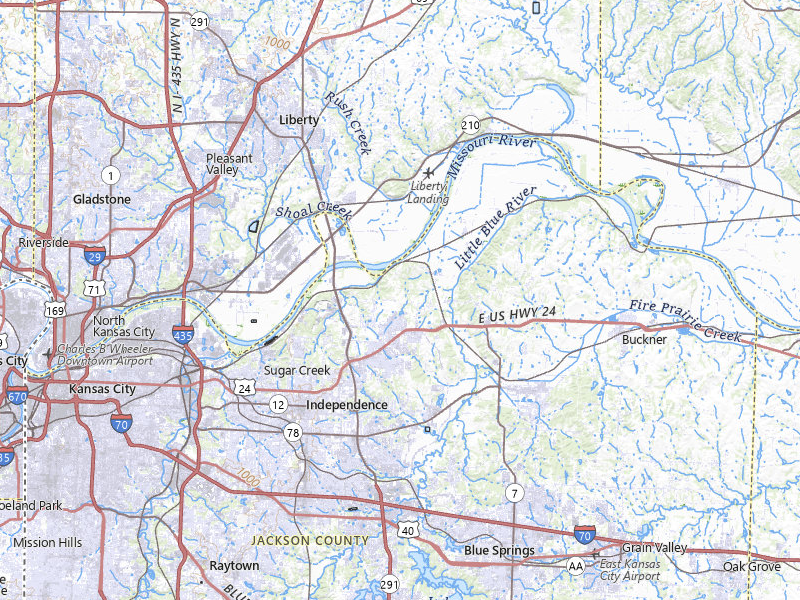 Radar-estimated hail-size map of the storm over Independence, MO on Apr 23, 2026