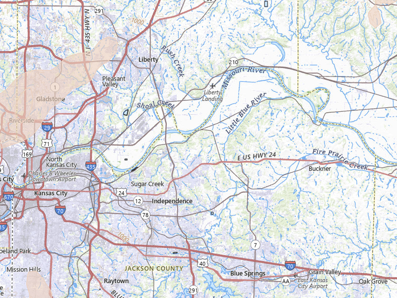 Radar-estimated hail-size map of the storm over Independence, MO on Apr 26, 2026