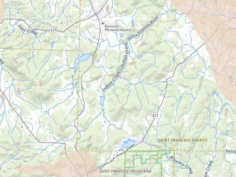 Radar-estimated hail-size map of the storm over Ironton, MO on May 31, 2026