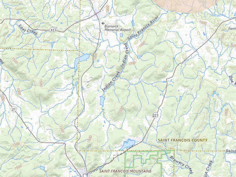 Radar-estimated hail-size map of the storm over Ironton, MO on Jul 9, 2026