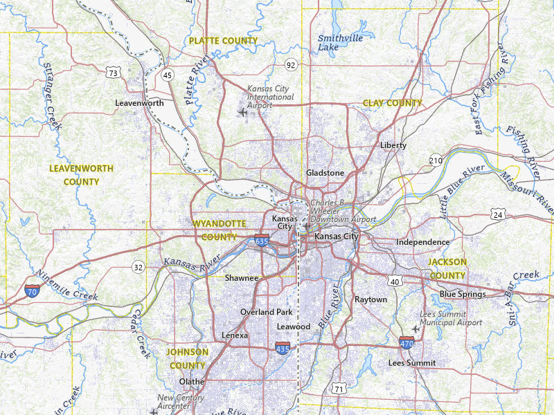 Radar-estimated hail-size map of the storm over Kansas City, MO on Mar 5, 2026