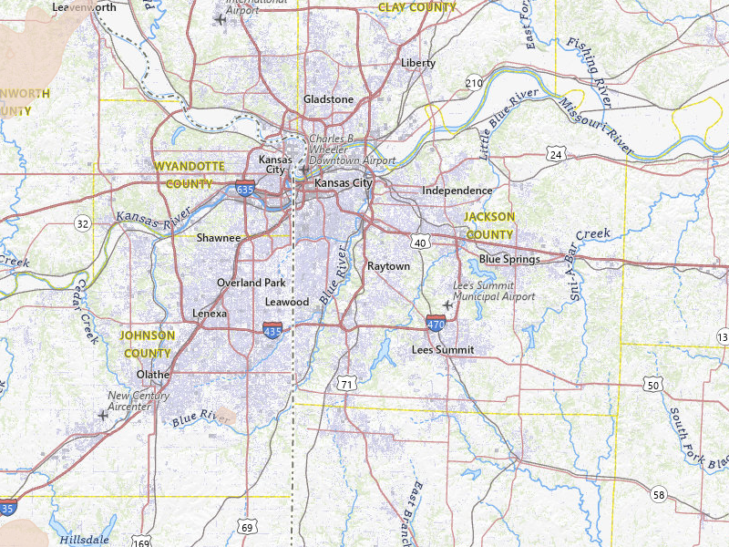 Radar-estimated hail-size map of the storm over Kansas City, MO on Apr 23, 2026