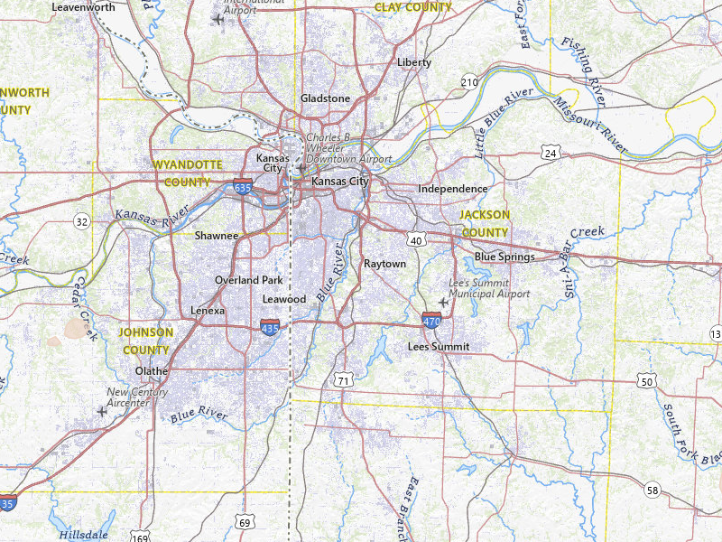 Radar-estimated hail-size map of the storm over Kansas City, MO on Jul 3, 2026