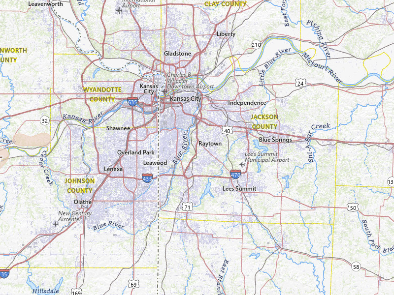Radar-estimated hail-size map of the storm over Kansas City, MO on Jul 9, 2026