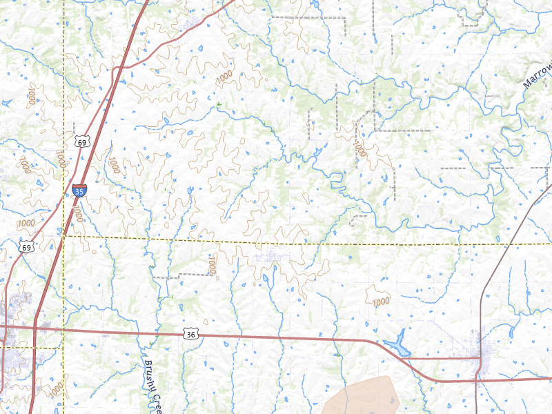 Radar-estimated hail-size map of the storm over Kidder, MO on May 31, 2026