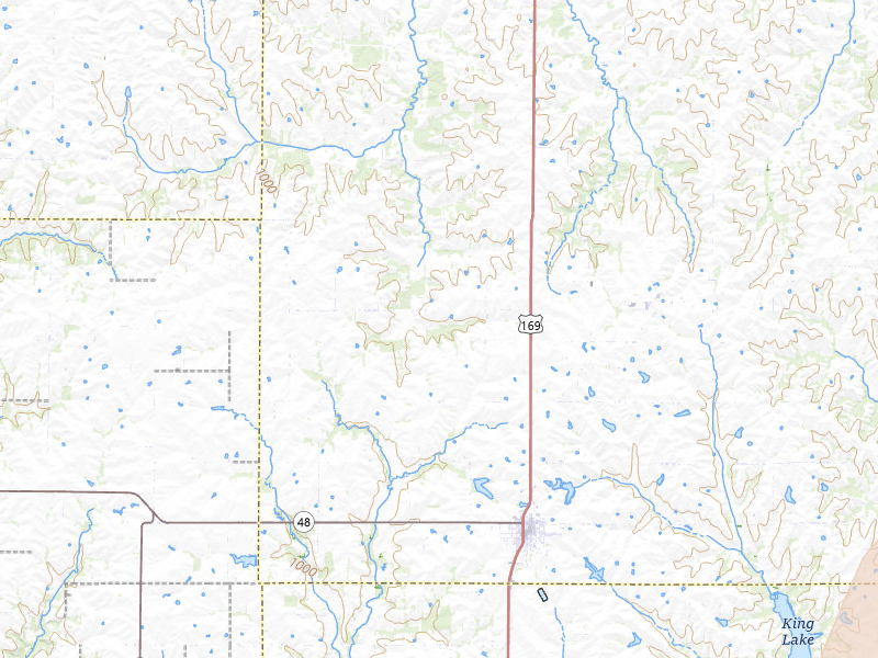 Radar-estimated hail-size map of the storm over King City, MO on Mar 5, 2026
