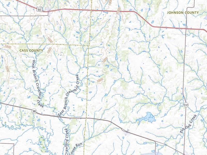 NEXRAD radar-signature map of the hail over Kingsville, MO