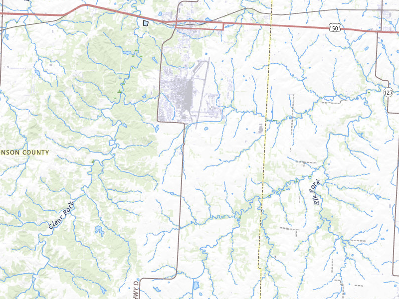 Radar-estimated hail-size map of the storm over Knob Noster, MO on Jul 9, 2026