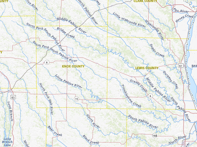 Radar-estimated hail-size map of the storm over Knox City, MO on Mar 26, 2026