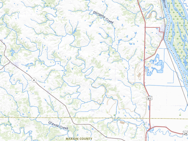 NEXRAD radar-signature map of the hail storm over La Grange, MO on May 17, 2026