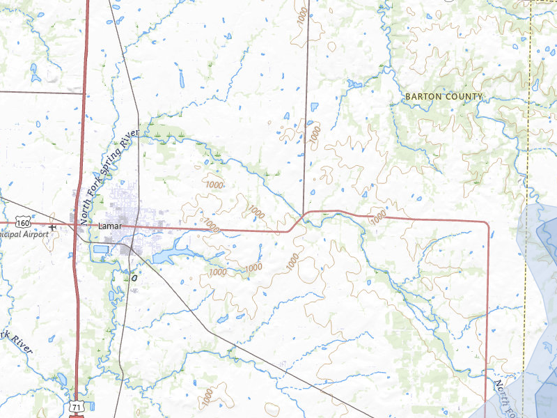 NEXRAD radar-signature map of the hail storm over Lamar, MO on May 30, 2026