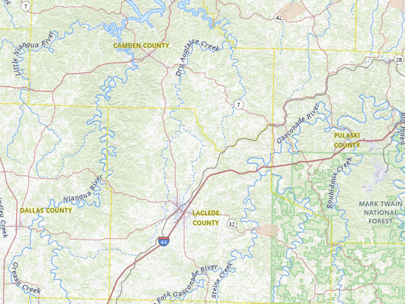 Radar-estimated hail-size map of the storm over Lebanon, MO on Jul 9, 2026