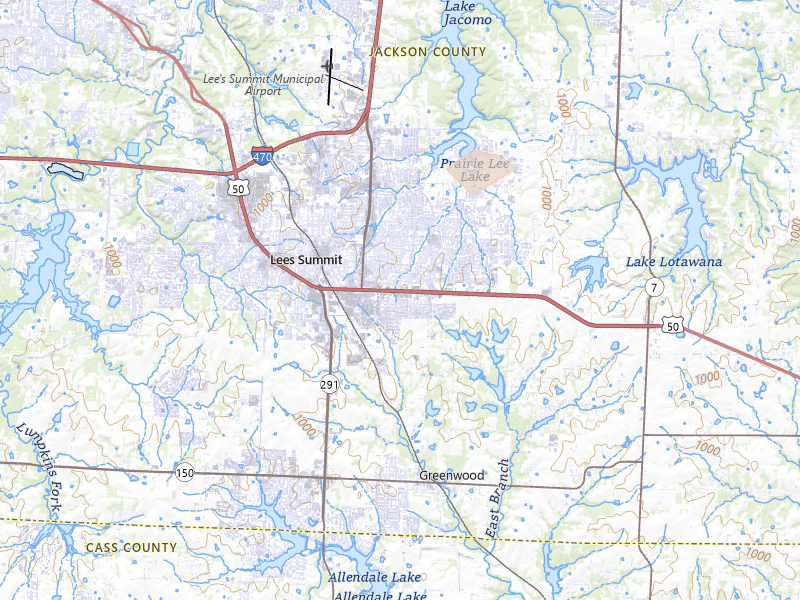 Radar-estimated hail-size map of the storm over Lees Summit, MO