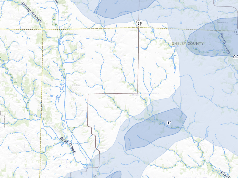 NEXRAD radar-signature map of the hail storm over Leonard, MO on Apr 27, 2026