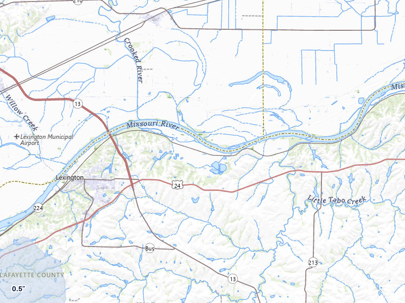 NEXRAD radar-signature map of the hail storm over Lexington, MO on May 17, 2026