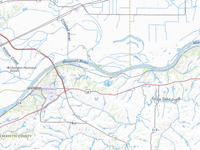 Radar-estimated hail-size map of the storm over Lexington, MO