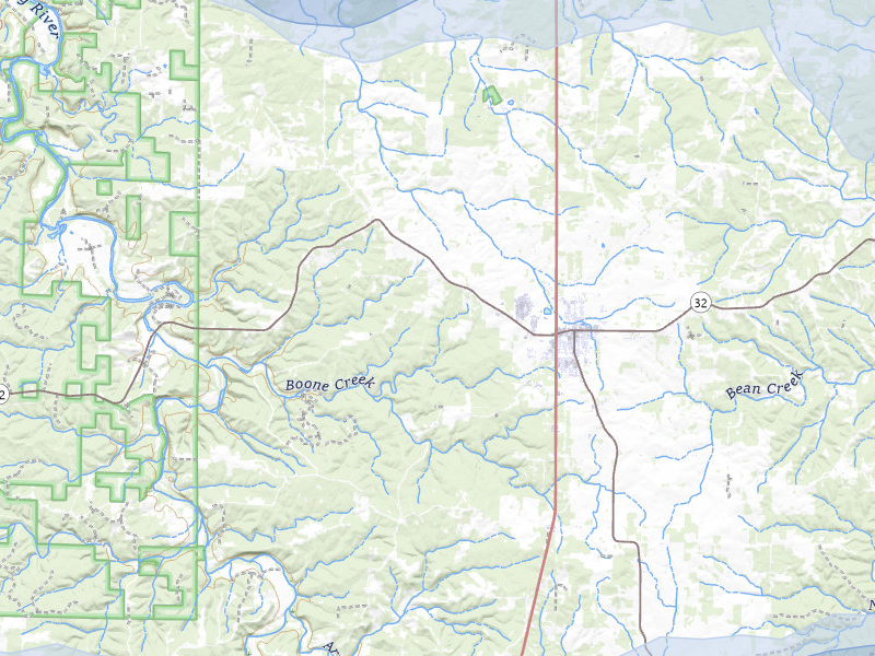 NEXRAD radar-signature map of the hail storm over Licking, MO on Jul 31, 2026