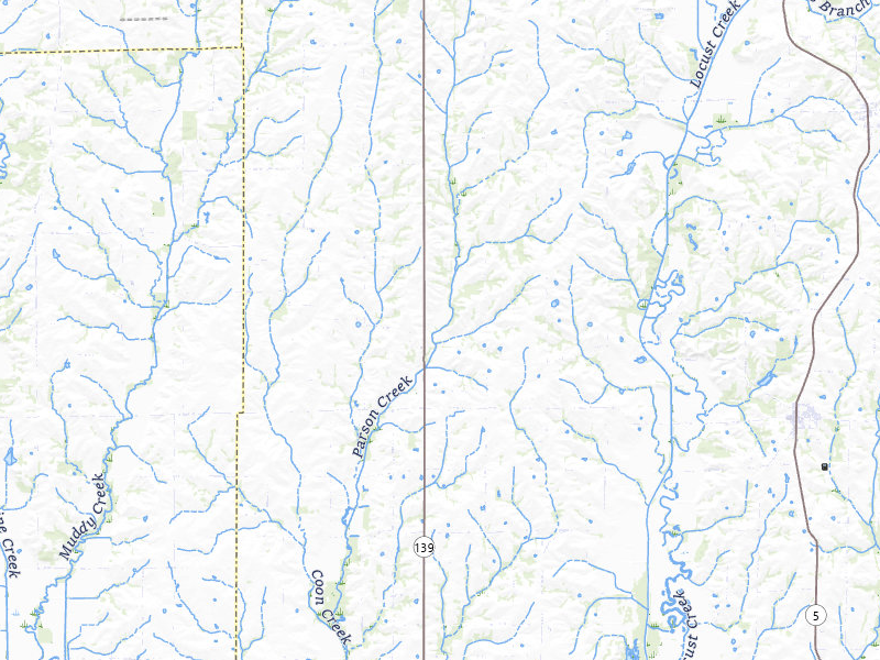 Radar-estimated hail-size map of the storm over Linneus, MO on May 4, 2026