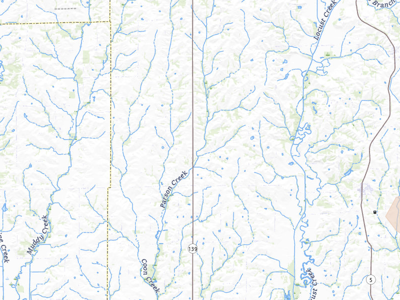Radar-estimated hail-size map of the storm over Linneus, MO on Jun 11, 2026