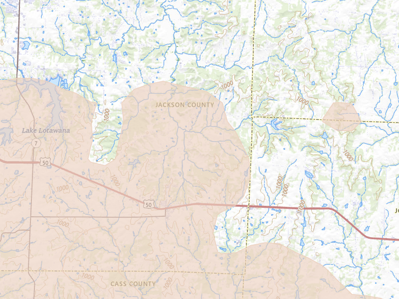 Radar-estimated hail-size map of the storm over Lone Jack, MO on Apr 26, 2026